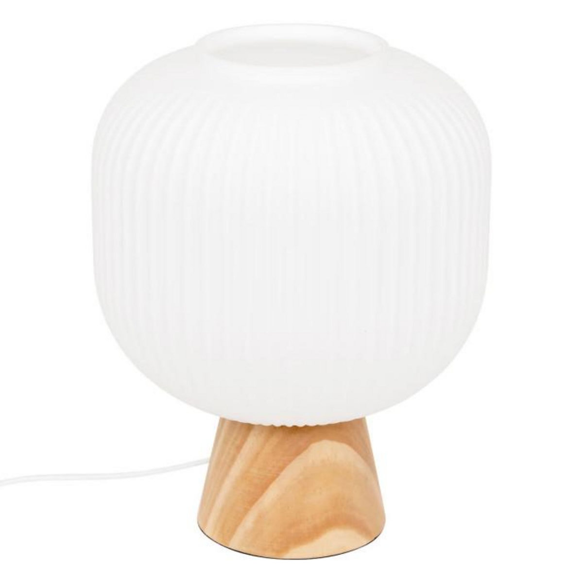 ATMOSPHERA Lampe à Poser en Verre  Travis  25cm Blanc