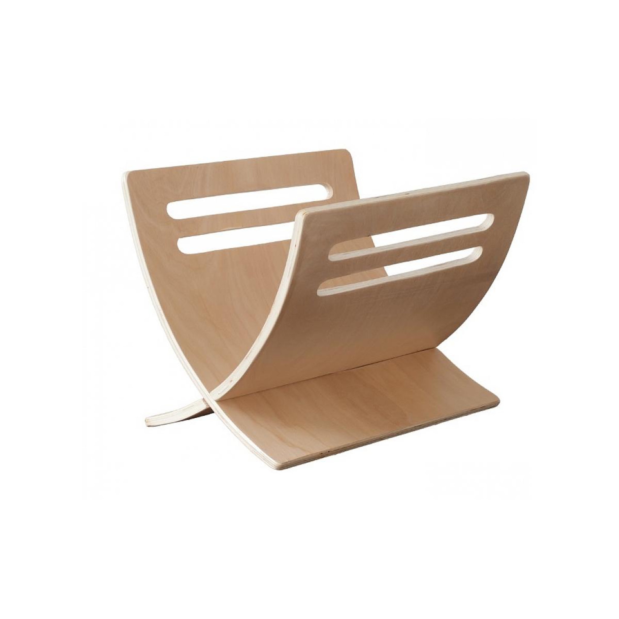 HomeStyle4U Porte journaux en bois naturel
