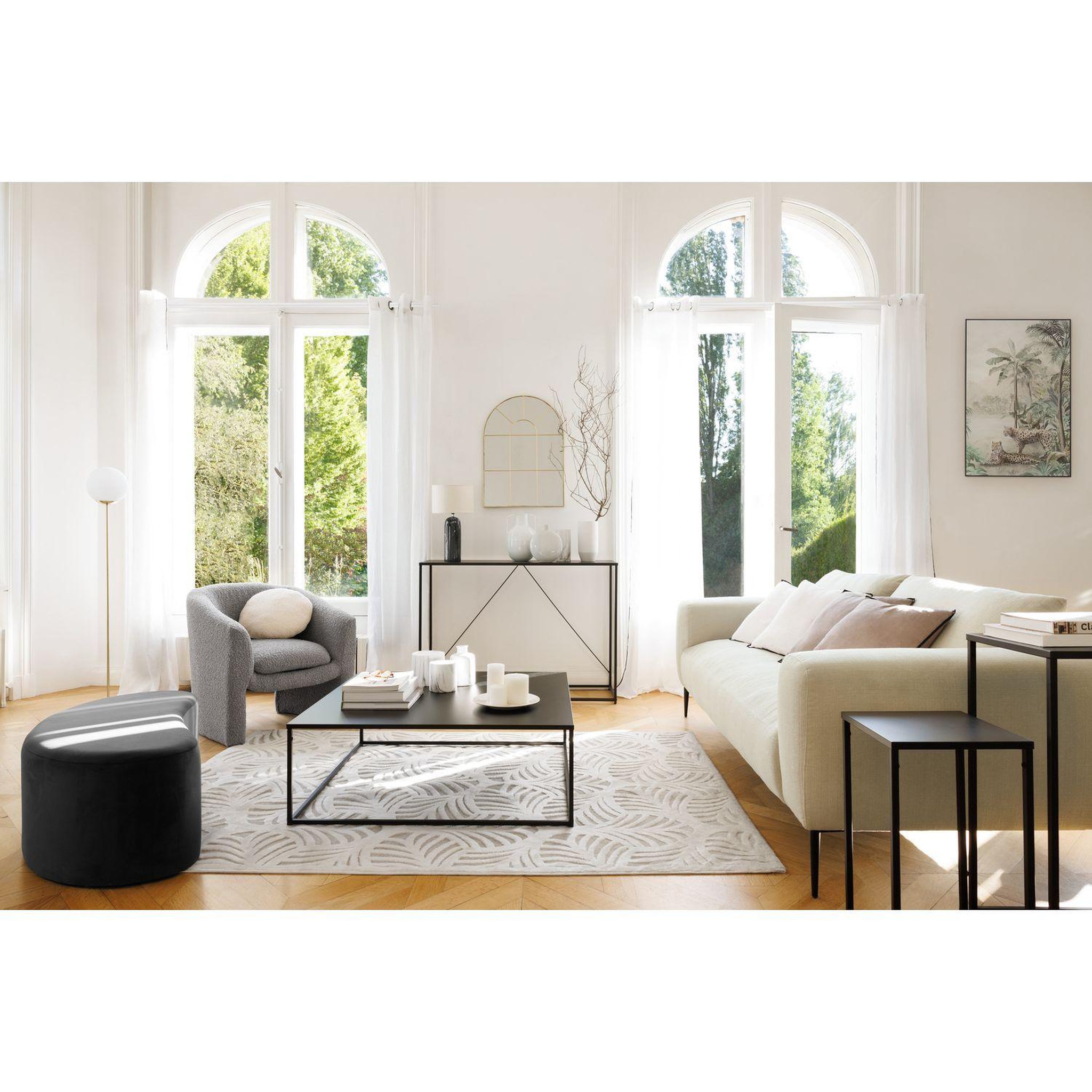 Voir la diapositive 2 : ATMOSPHERA Table basse en métal gota - noir