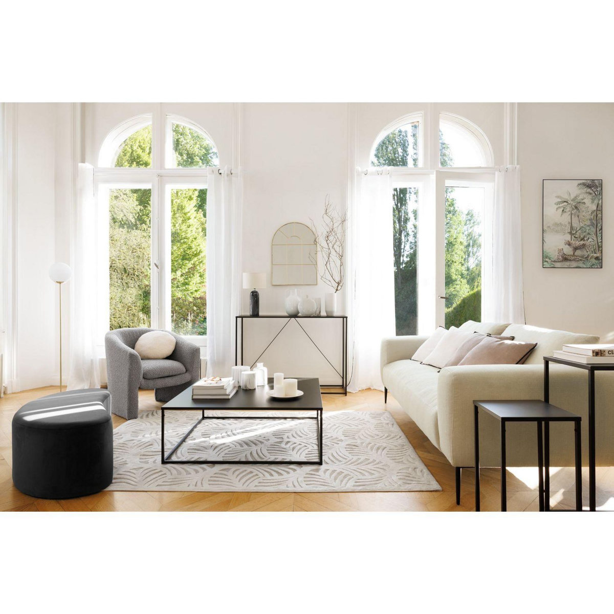 ATMOSPHERA Table basse en métal GOTA - Noir