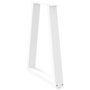 Voir la diapositive 4 : VIDAXL Pieds de table basse forme de V 2 pcs blanc 50x(72-73) cm acier
