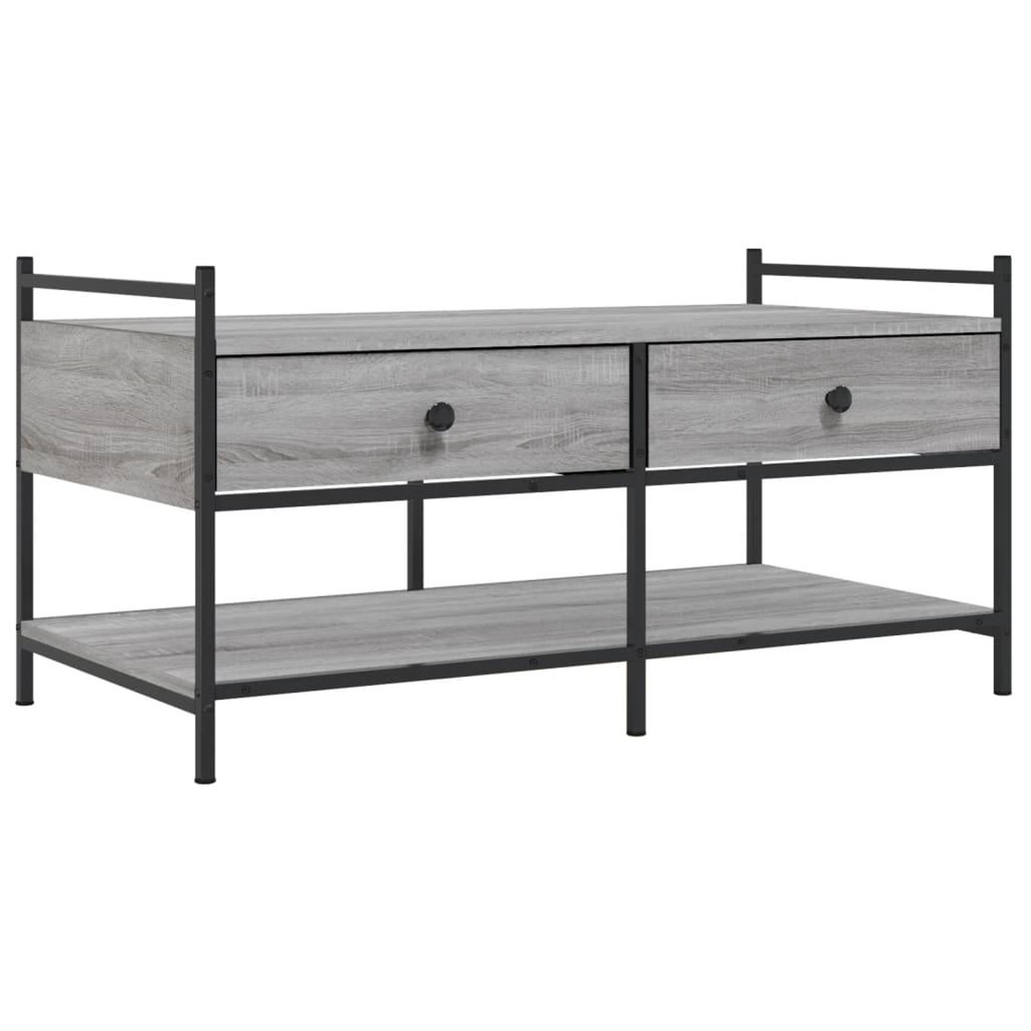 Voir la diapositive 2 : VIDAXL Table basse sonoma gris 99x50x50 cm bois d'ingenierie
