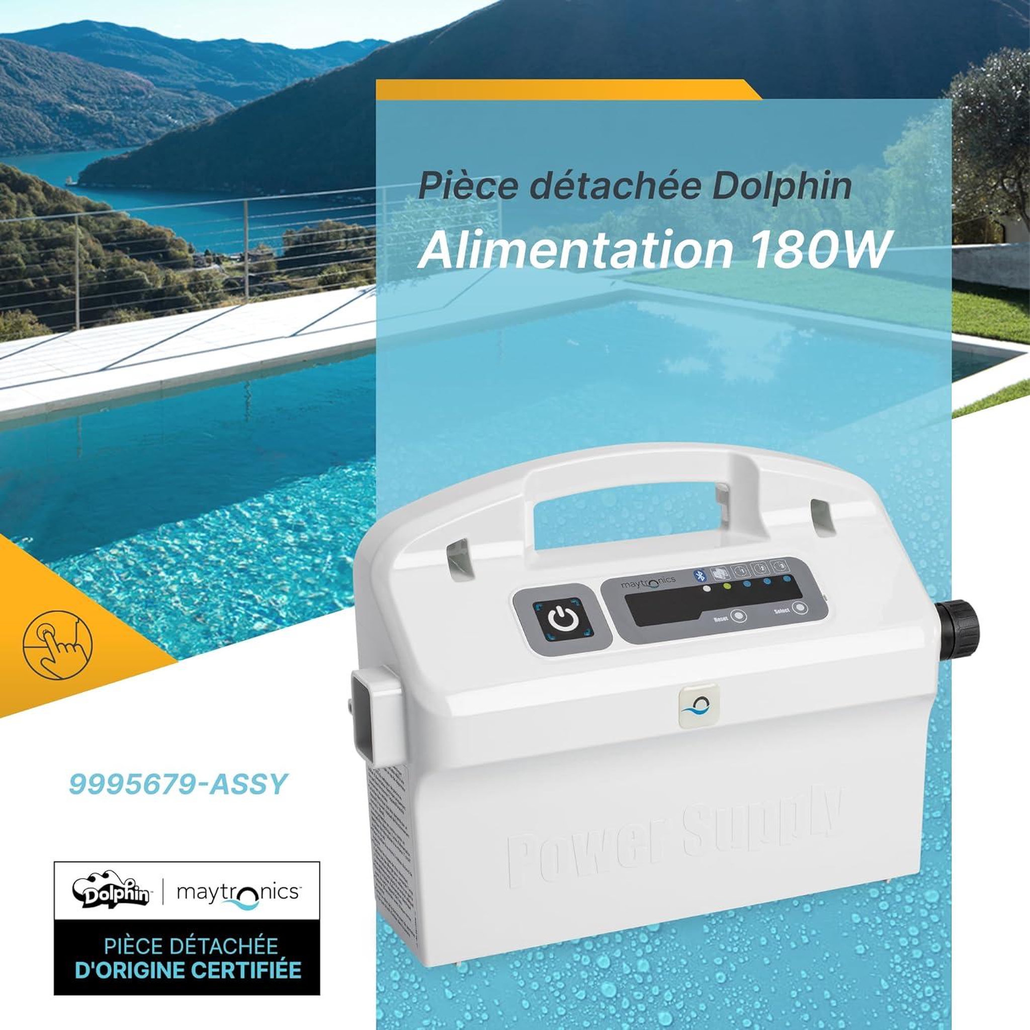 Voir la diapositive 4 : Dolphin Alimentation dyn wt + bluetooth pour robot dolphin (voir liste) - 9995679-assy