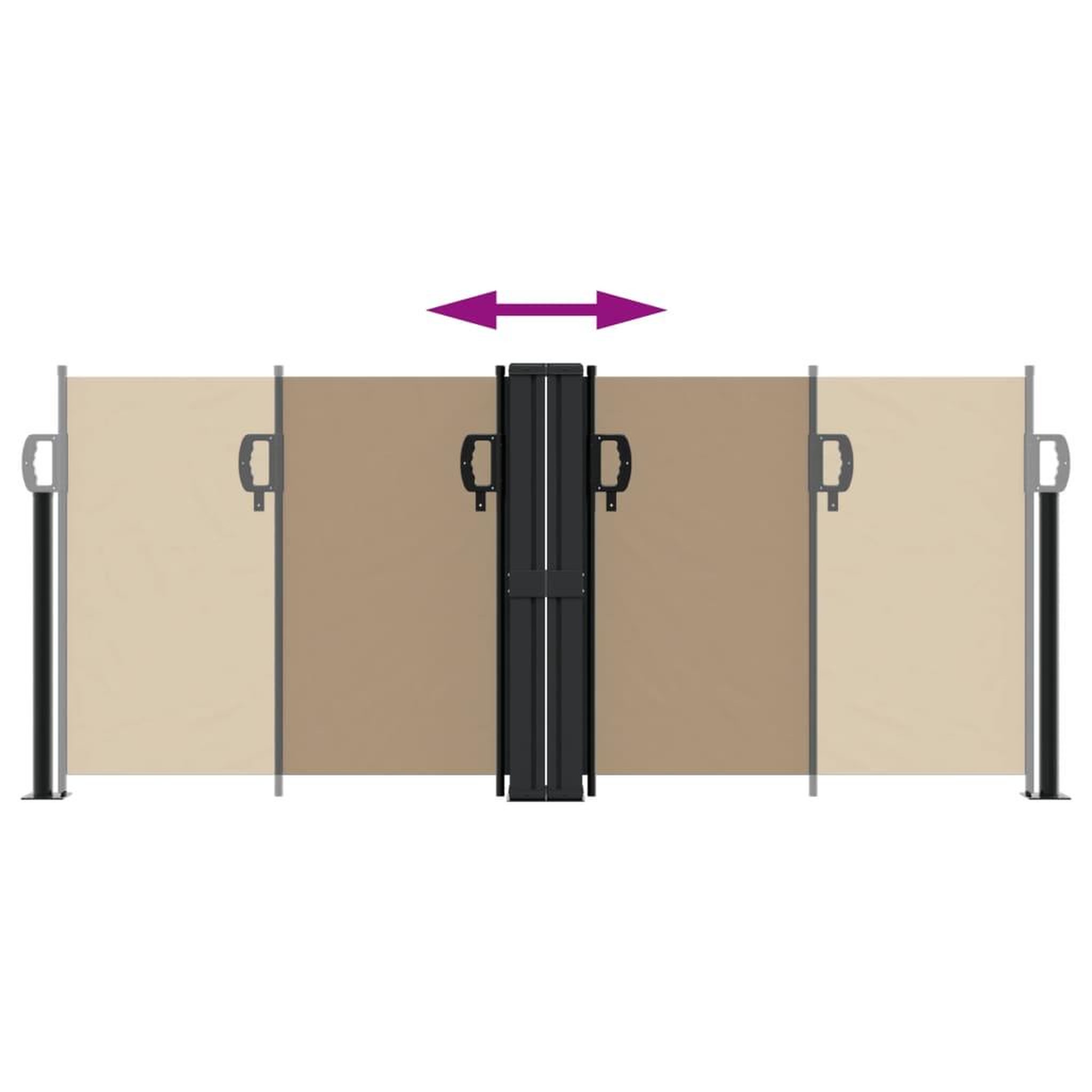 Voir la diapositive 5 : VIDAXL Auvent lateral retractable taupe 100x600 cm