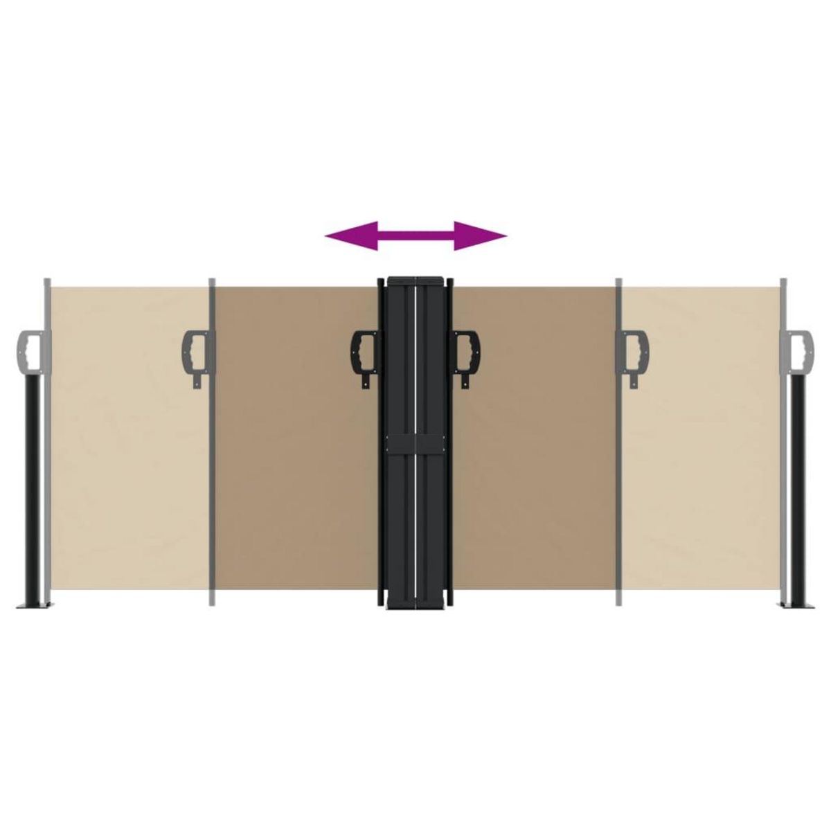 VIDAXL Auvent lateral retractable taupe 100x600 cm