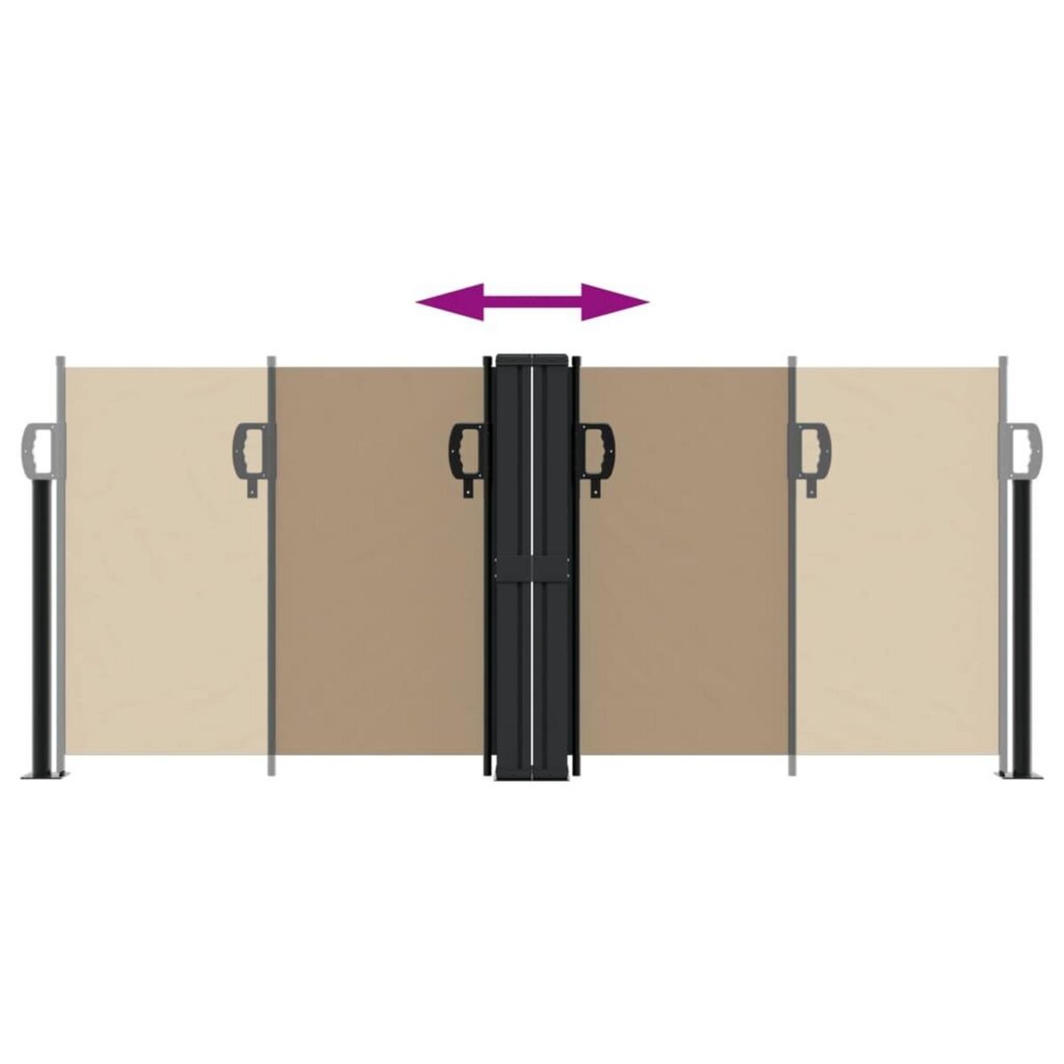 VIDAXL Auvent lateral retractable taupe 100x600 cm