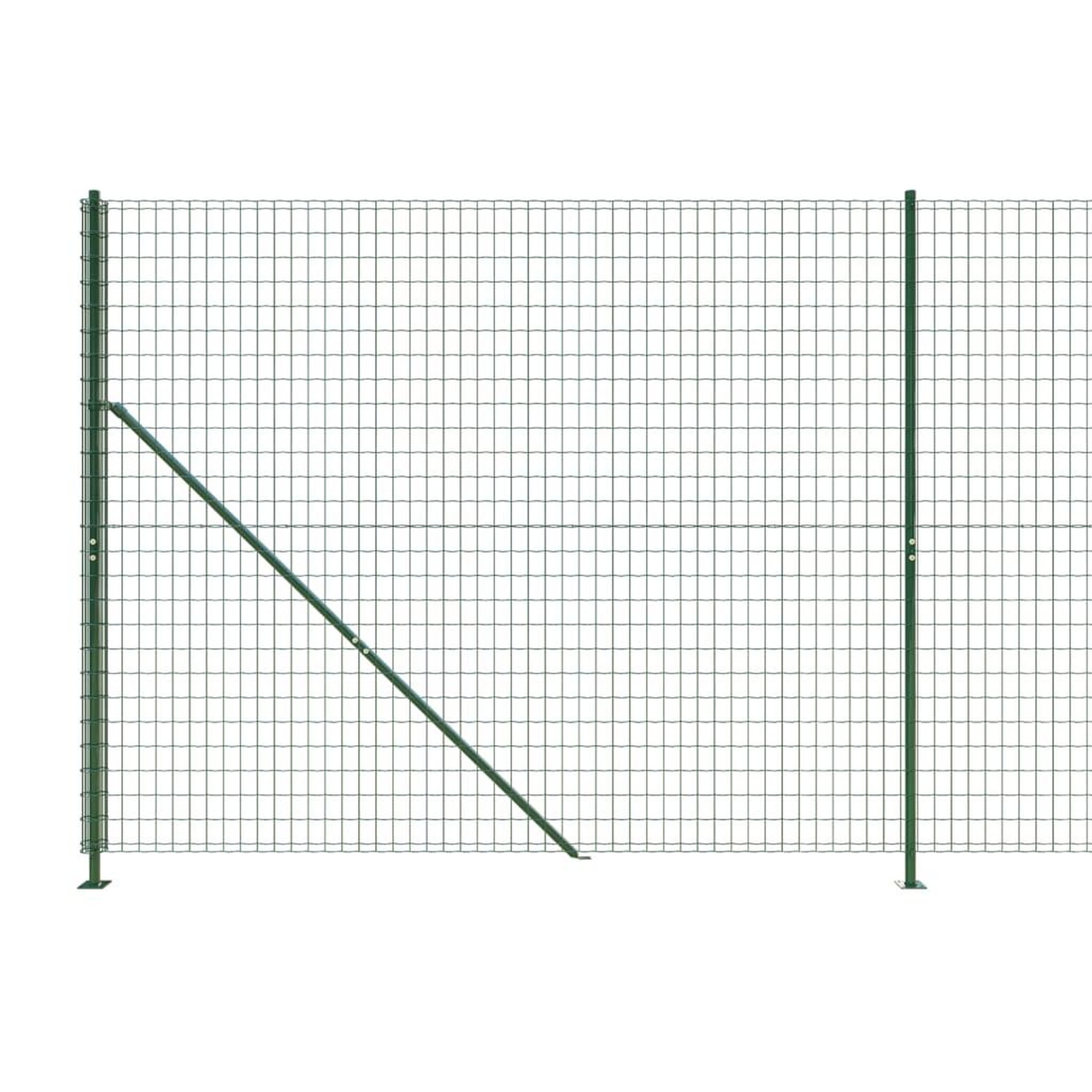 Voir la diapositive 4 : VIDAXL Cloture en treillis metallique avec bride vert 1,4x25 m