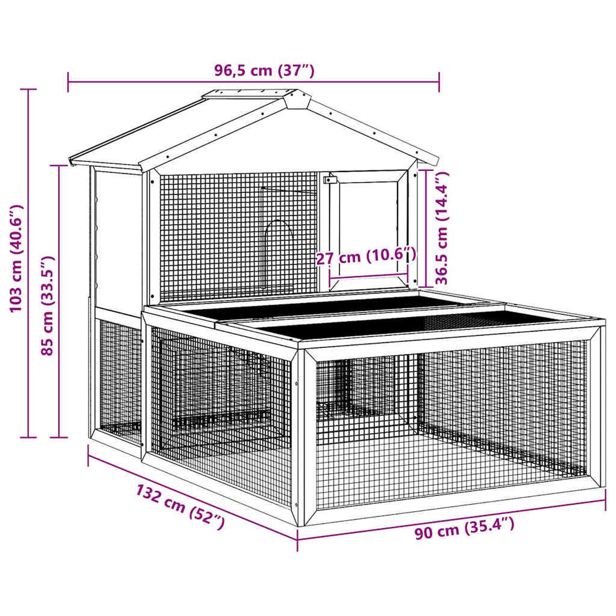 Voir la diapositive 6 : VIDAXL Cage pour animaux bois