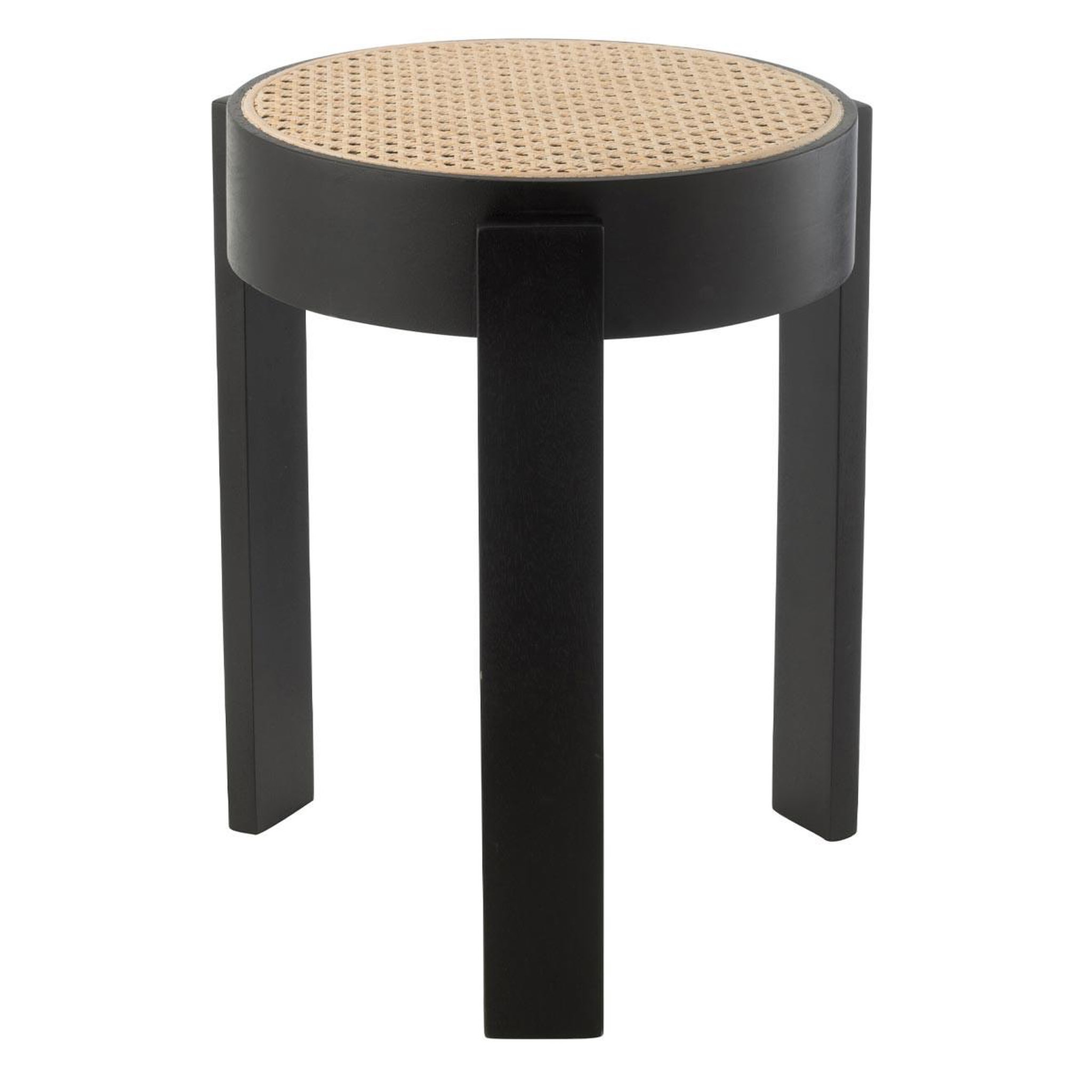Voir la diapositive 1 : J-LINE Tabouret rond en bois  pune  44cm noir