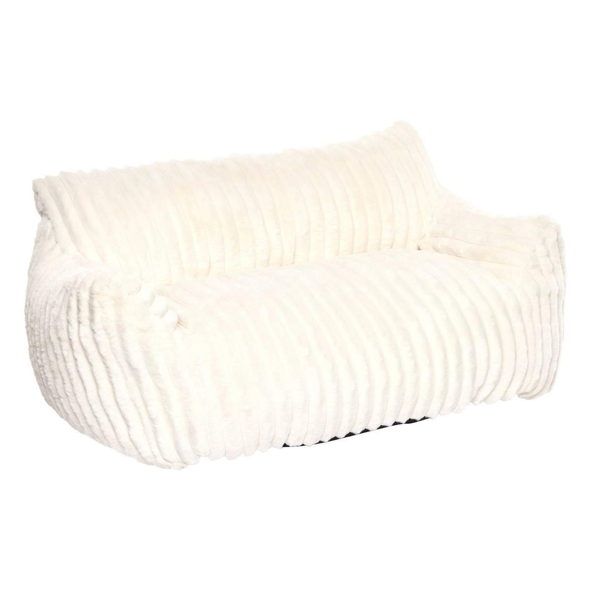 Atmosphera Kids Canapé Enfant en Velours Côtelé  Muzi  100cm Blanc