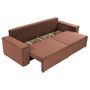 Voir la diapositive 3 : BEST MOBILIER Cezanne - canapé droit 3 places convertible avec coffre en velours côtelé