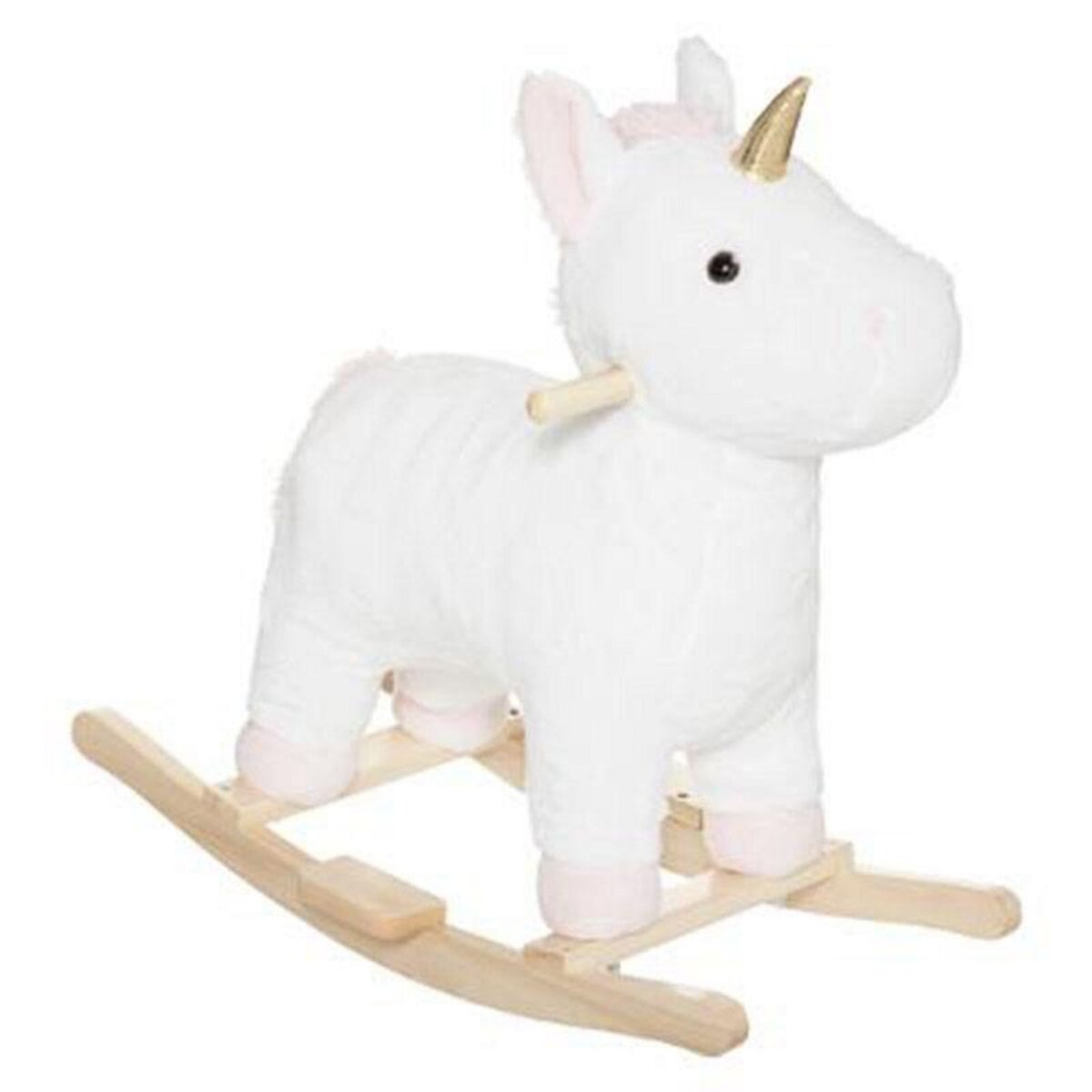 Fauteuil à Bascule Enfant Licorne 64cm Blanc pas cher 