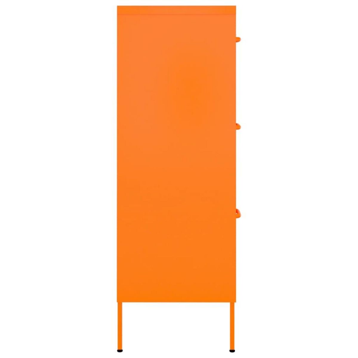VIDAXL Armoire a tiroirs Orange 80x35x101,5 cm Acier