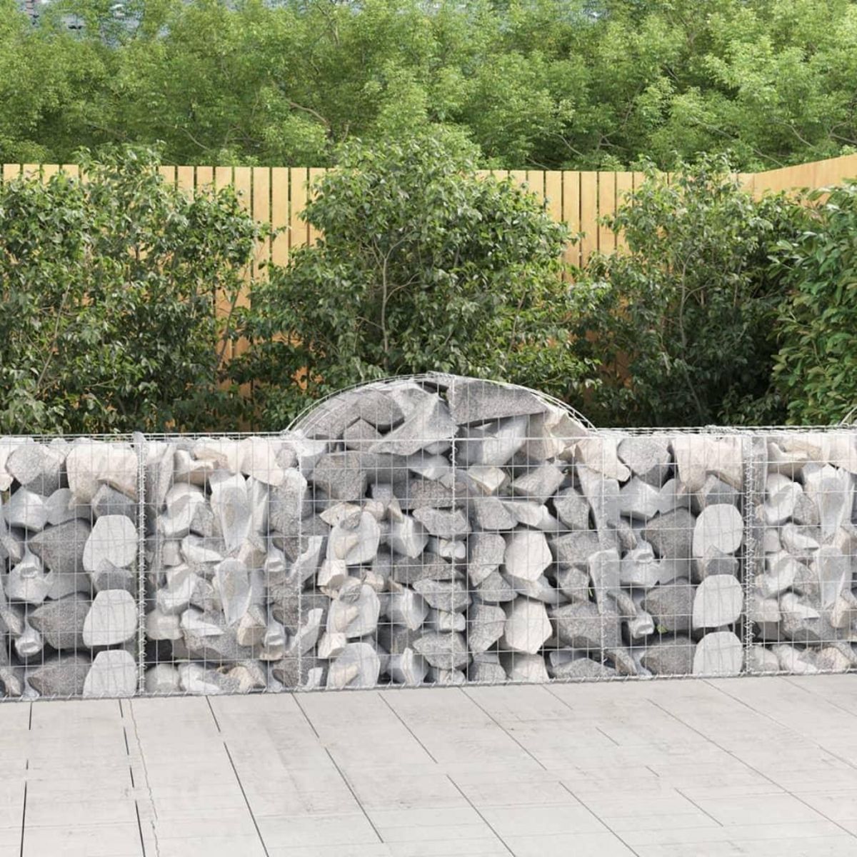 VIDAXL Paniers a gabions arques 6 pcs 200x50x80/100 cm Fer galvanise