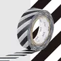 Masking Tape (MT) Masking tape à rayures - Noir - 1,5 cm x 7 m