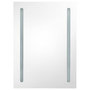 Voir la diapositive 4 : VIDAXL Armoire de salle de bain a miroir LED Blanc brillant 50x13x70cm
