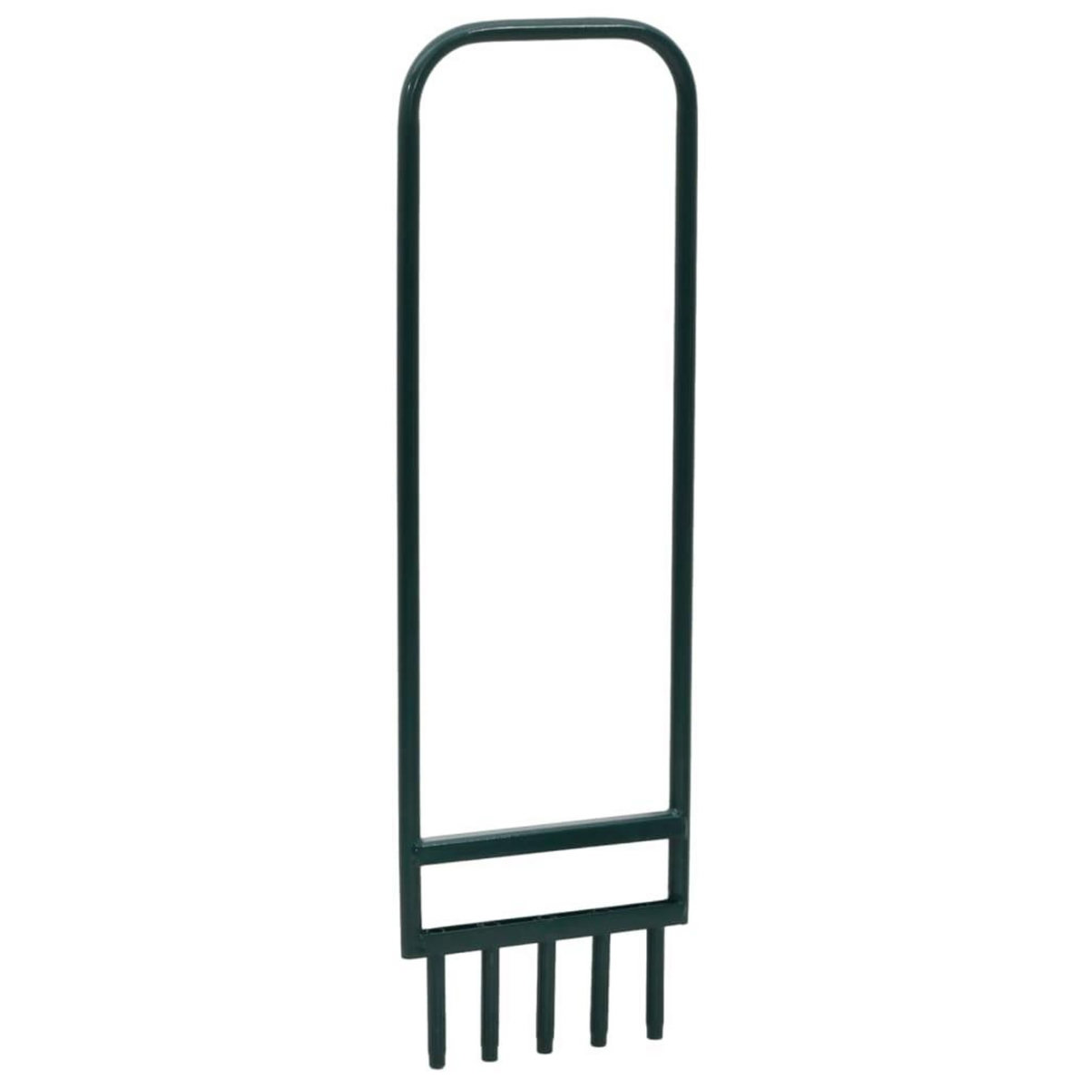 VIDAXL Aerateur de pelouse 5 dents creuses vert acier enduit de poudre