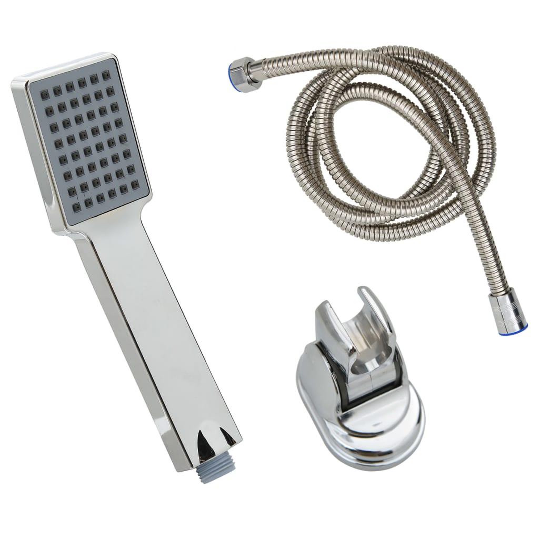 VIDAXL Pomme de douche a main avec tuyau de 1,5 m chrome