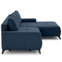Voir la diapositive 4 : LISA DESIGN Rimini - canapé d'angle droit 4 places convertible avec coffre en tissu texturé