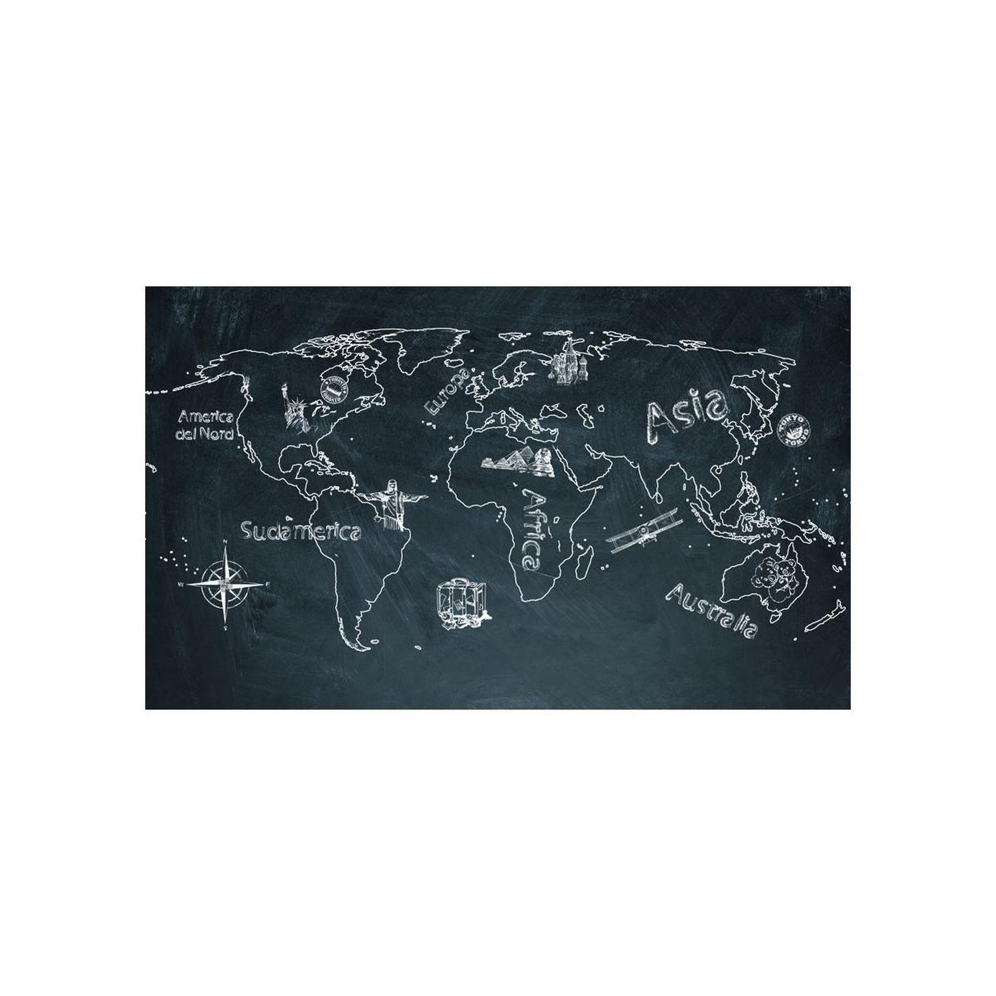 Voir la diapositive 2 : Paris Prix Papier peint  small travel. Large travel en italien  270x450cm