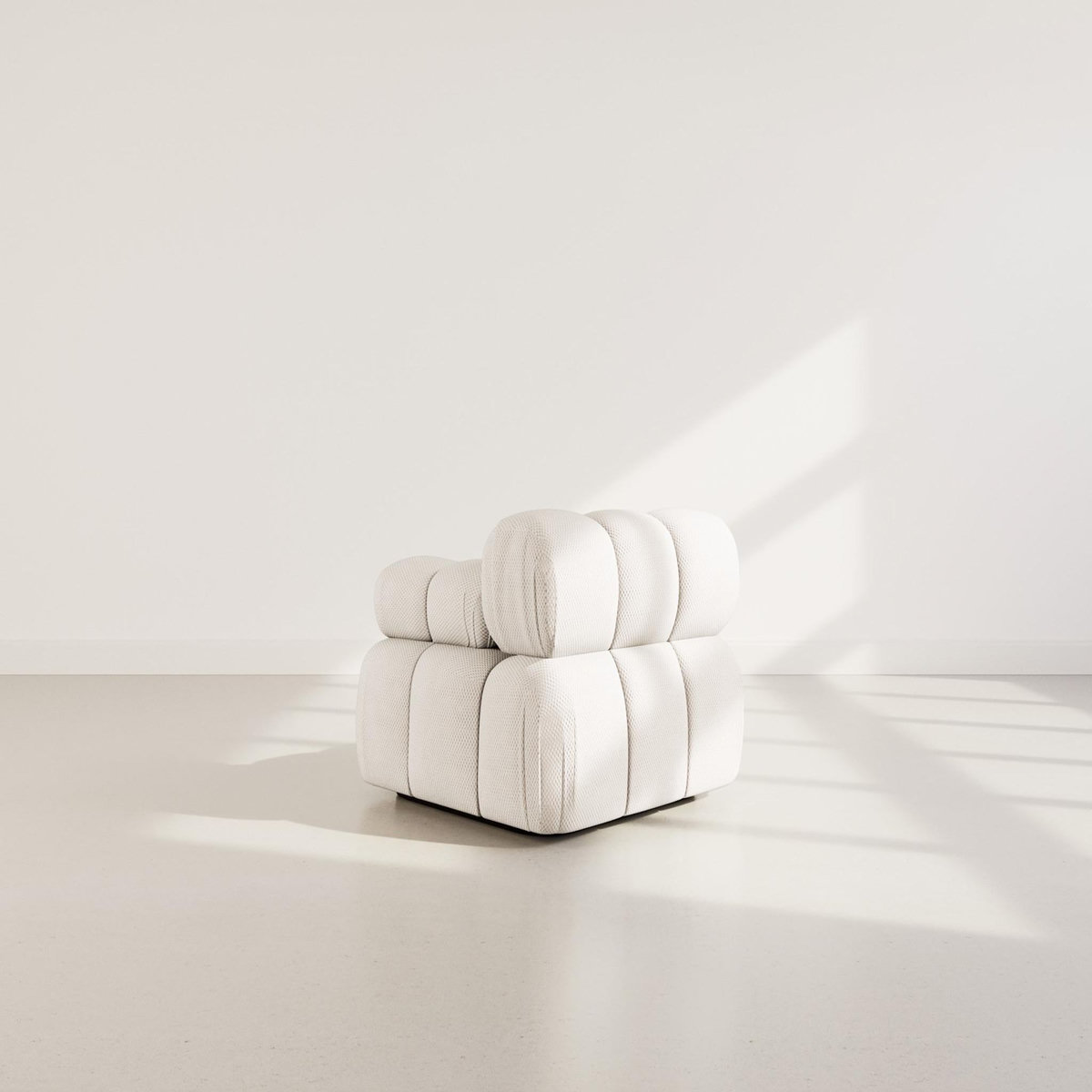 LISA DESIGN Ruby - module d'assise droit en velours texturé