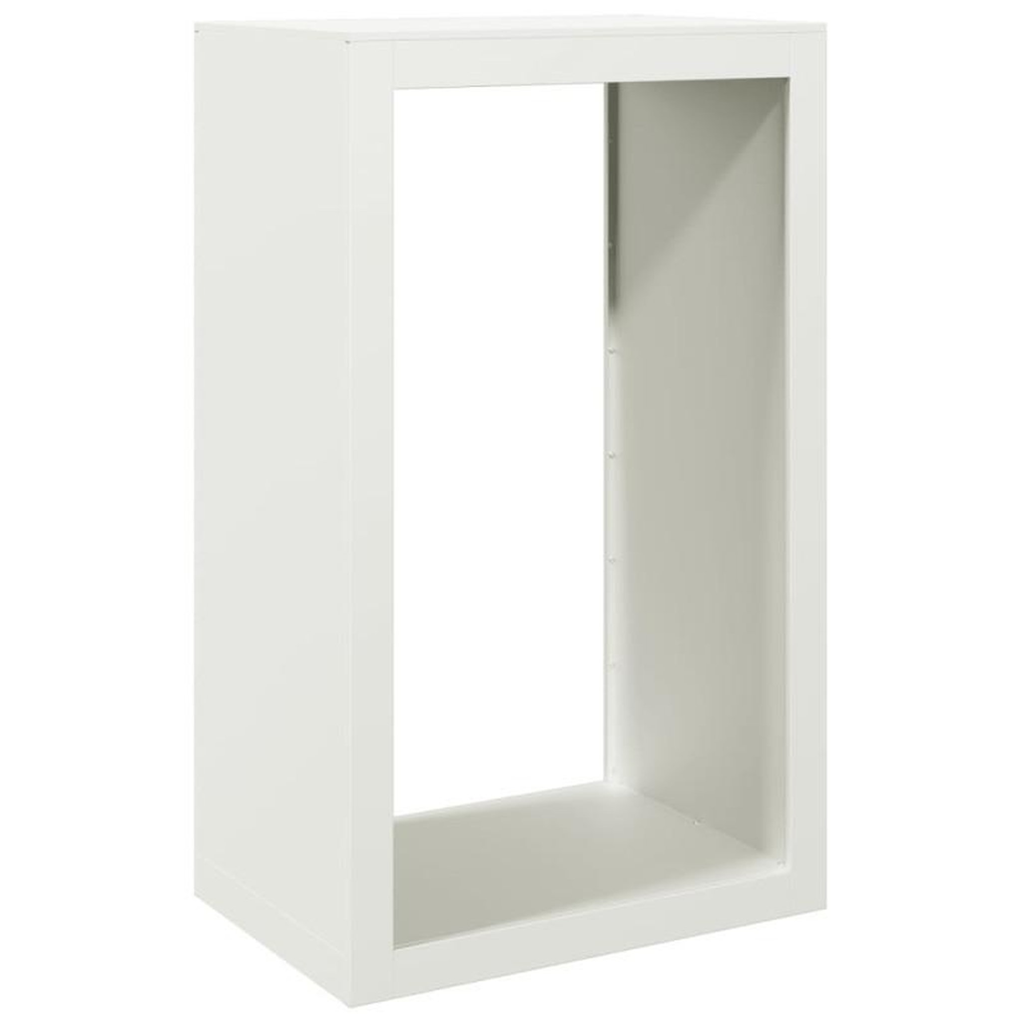 Voir la diapositive 2 : VIDAXL Portant de bois de chauffage blanc 60x40x100 cm acier