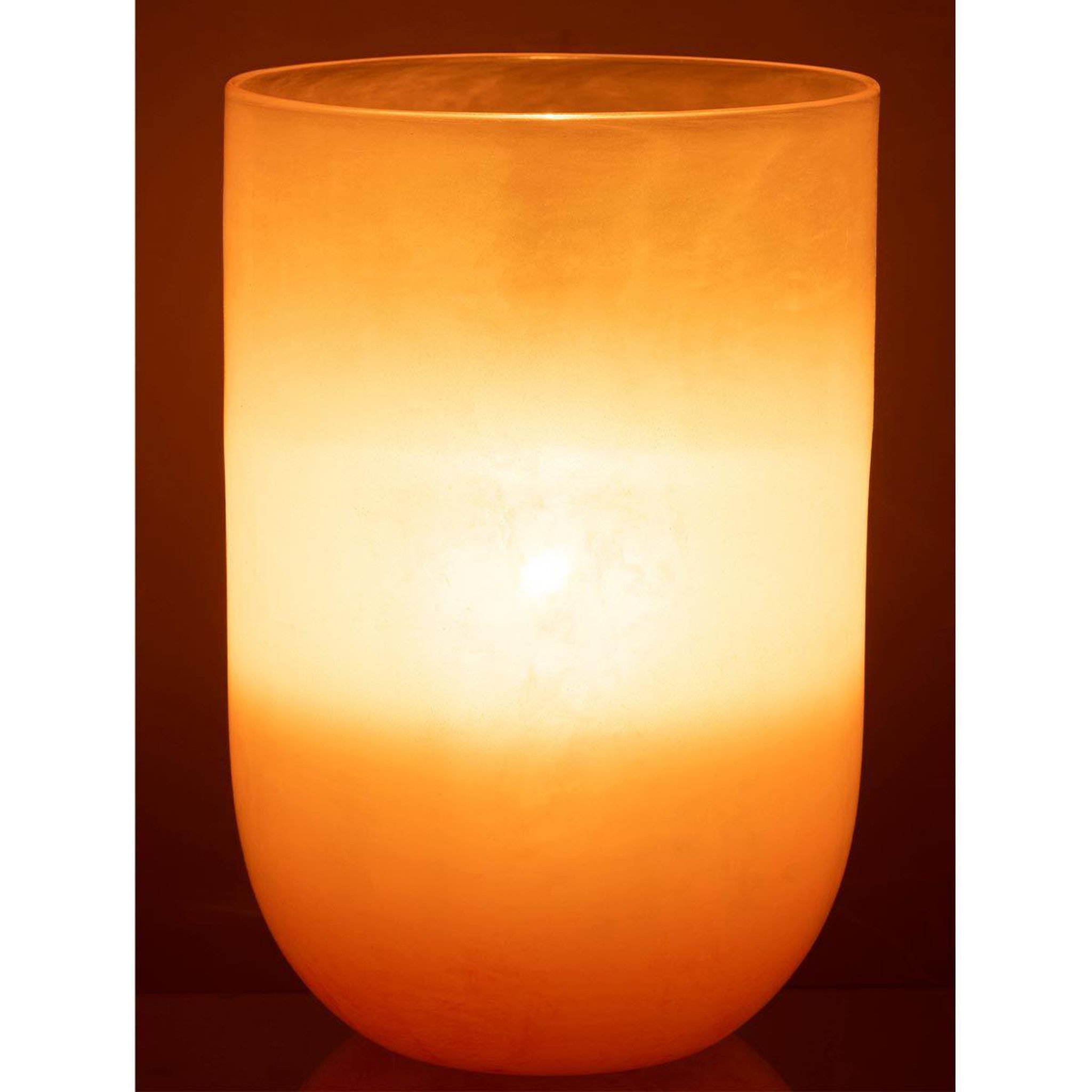 Voir la diapositive 3 : J-LINE Vase design en verre  corrie  36cm corail