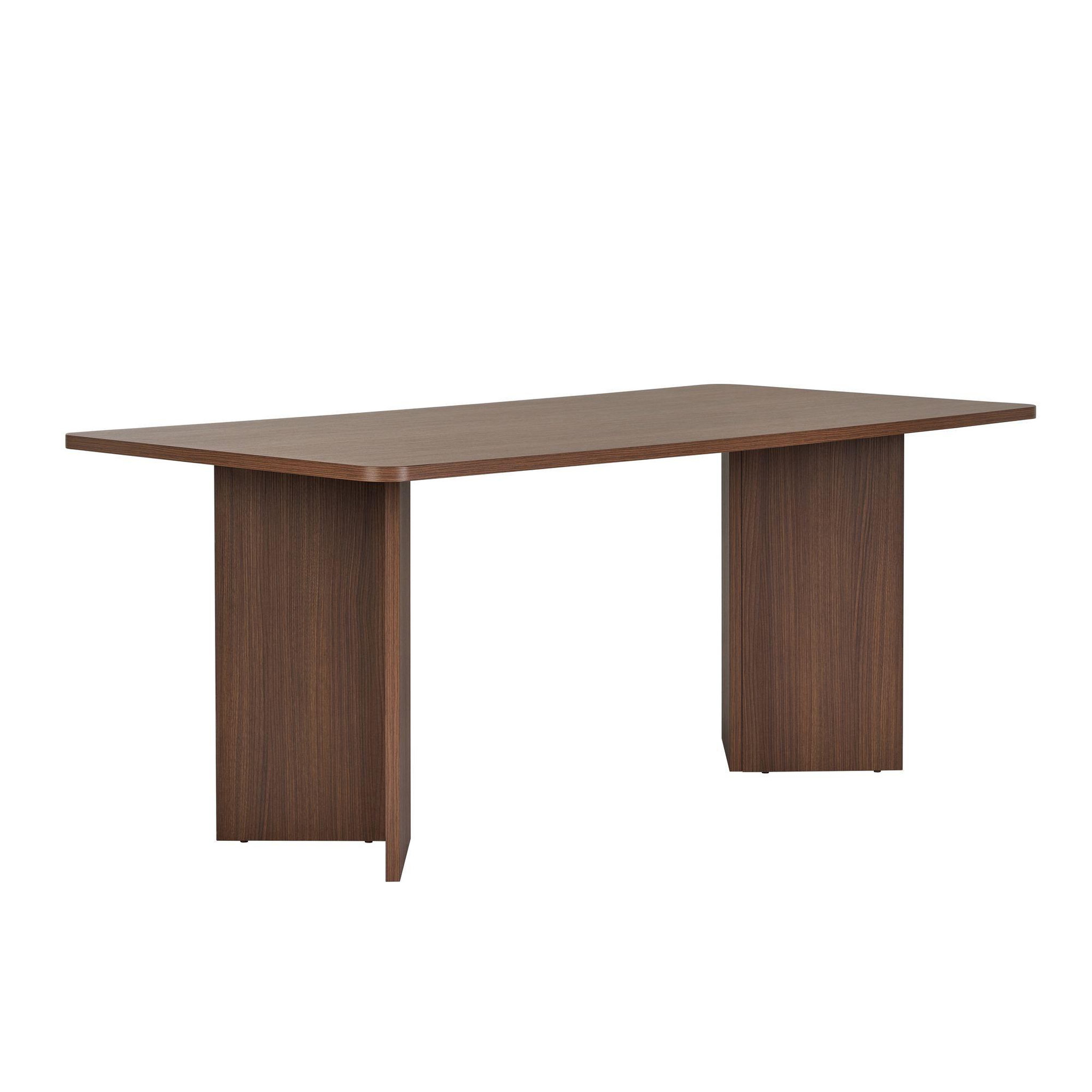Voir la diapositive 4 : Habitat et Jardin Table à manger en bois  linza  180 x 90 x 75 cm - noyer