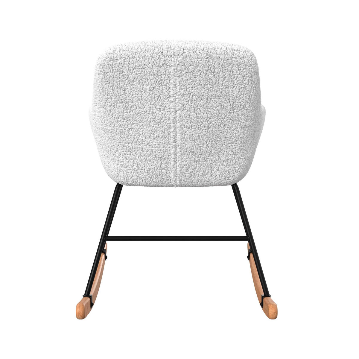 Rendez vous déco Rocking-chair en tissu bouclé blanc-Isola
