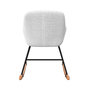 Voir la diapositive 2 : Rendez vous déco Rocking-chair en tissu bouclé blanc-Isola