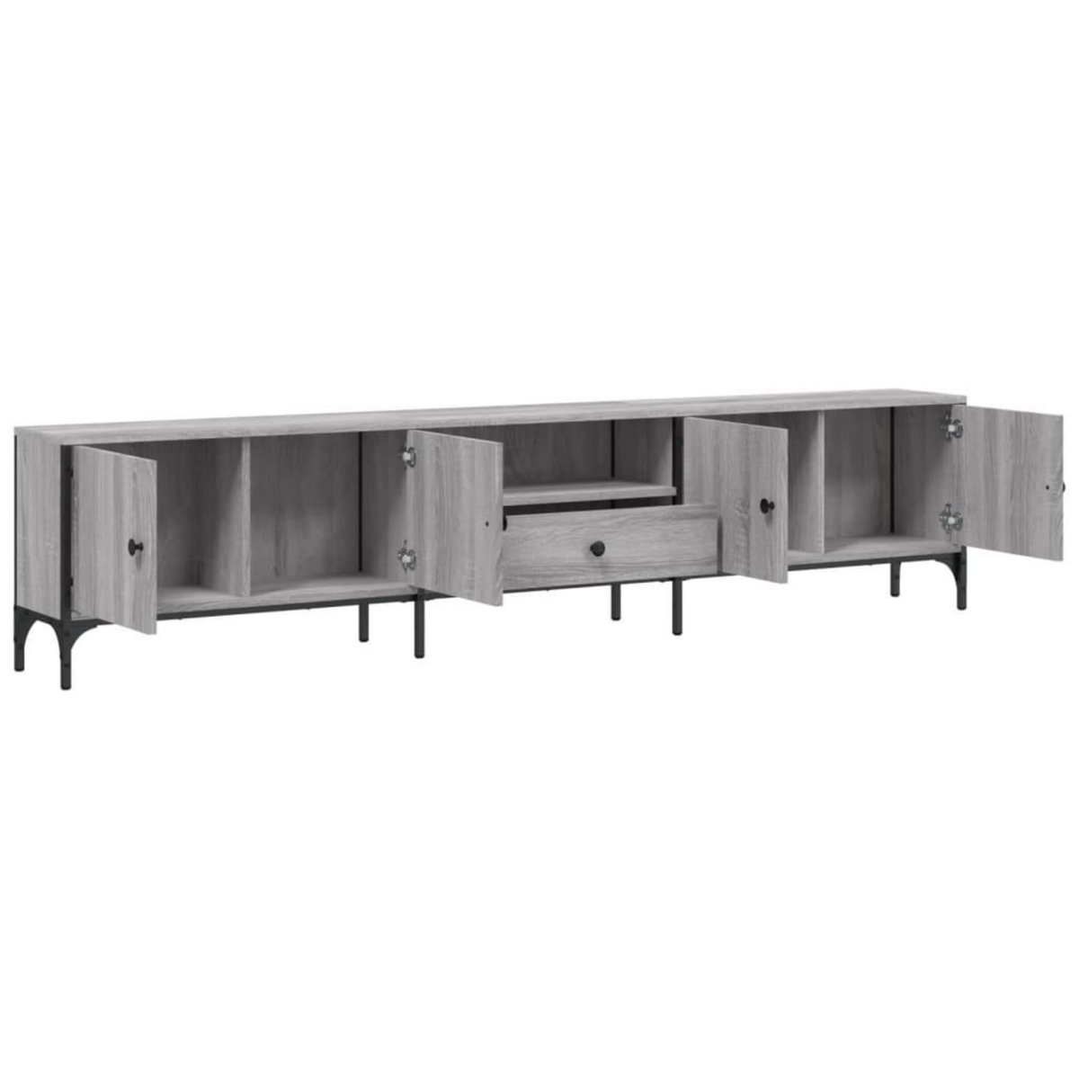 VIDAXL Meuble TV a tiroir sonoma gris 200x25x44 cm bois d'ingenierie