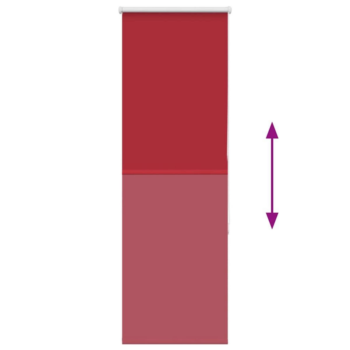 VIDAXL Store enrouleur occultant rouge largeur du tissu 55,7 cm