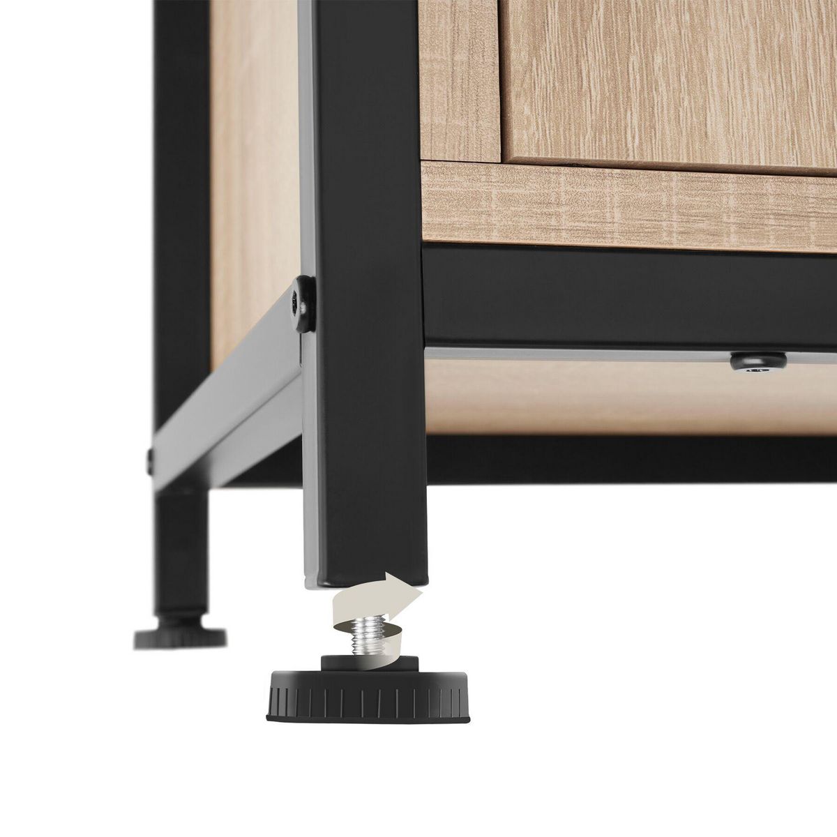 tectake Buffet style industriel Bois clair industriel, Chêne Sonoma