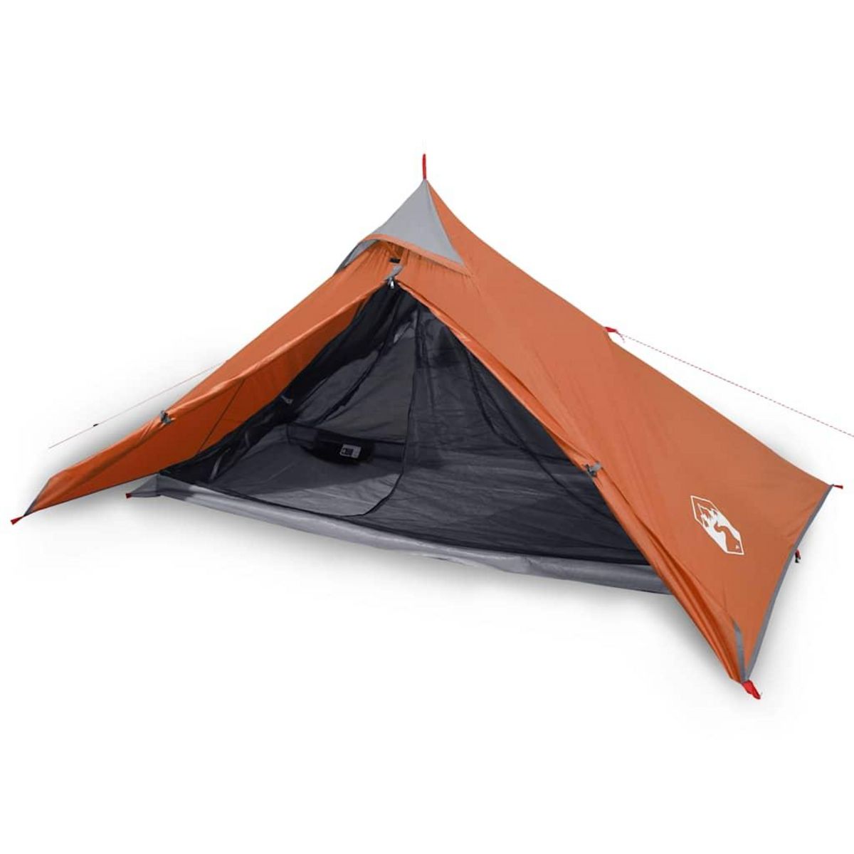 VIDAXL Tente de camping tipi 1 personne orange impermeable