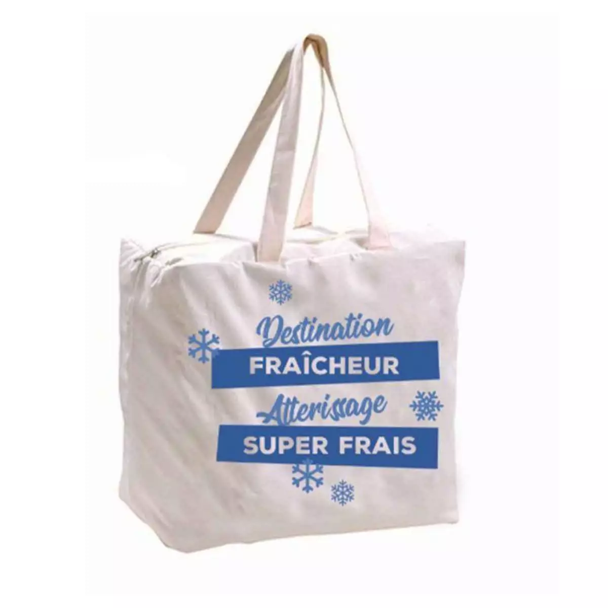 Paris Prix Sac Fraîcheur en Jute & Coton  Aliments  40cm Blanc