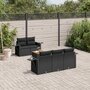 Voir la diapositive 1 : VIDAXL Salon de jardin 6 pcs avec coussins noir resine tressee