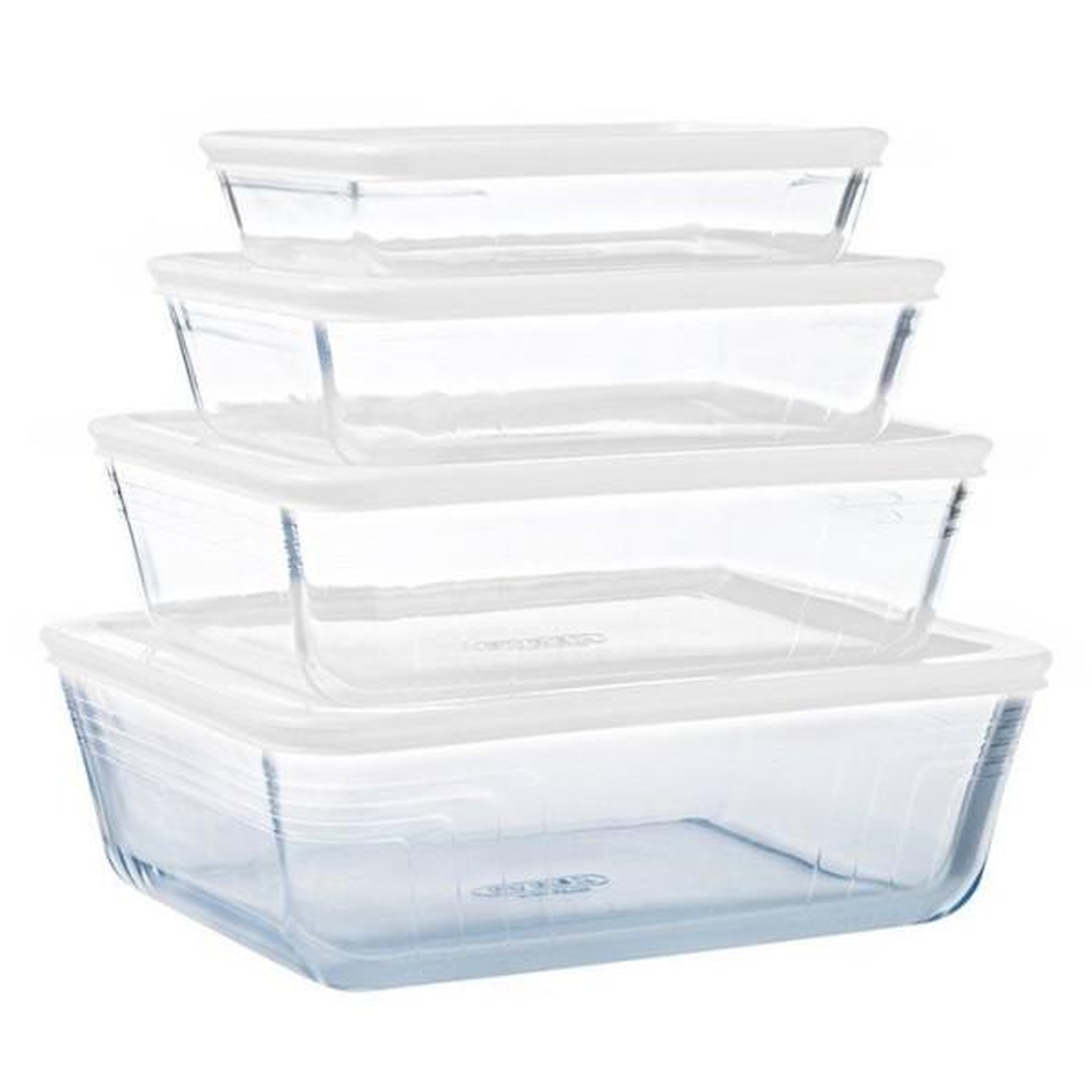 Voir la diapositive 5 : PYREX Boîtes de conservation rectangulaires - PYREX - Cook & Freez - Lot de 4 - Empilables - Verre borosilicate