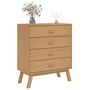 Voir la diapositive 4 : VIDAXL Armoire a tiroirs OLDEN marron bois de pin solide
