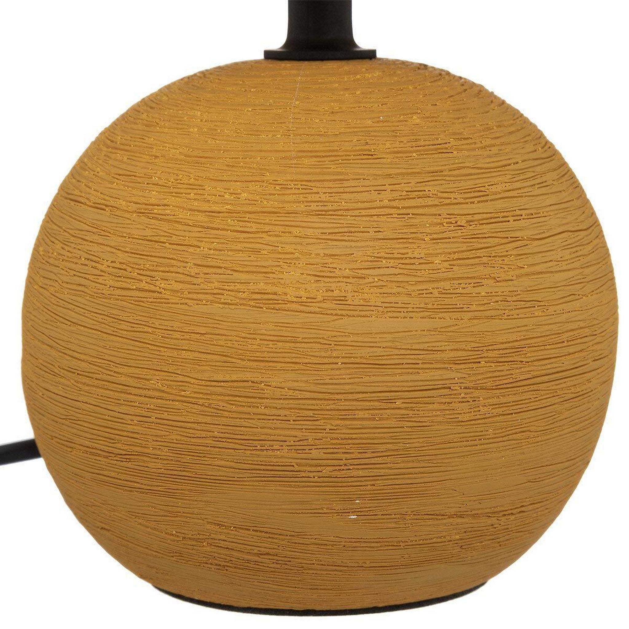 Voir la diapositive 2 : ATMOSPHERA Lampe à poser céramique  boule  25cm ocre