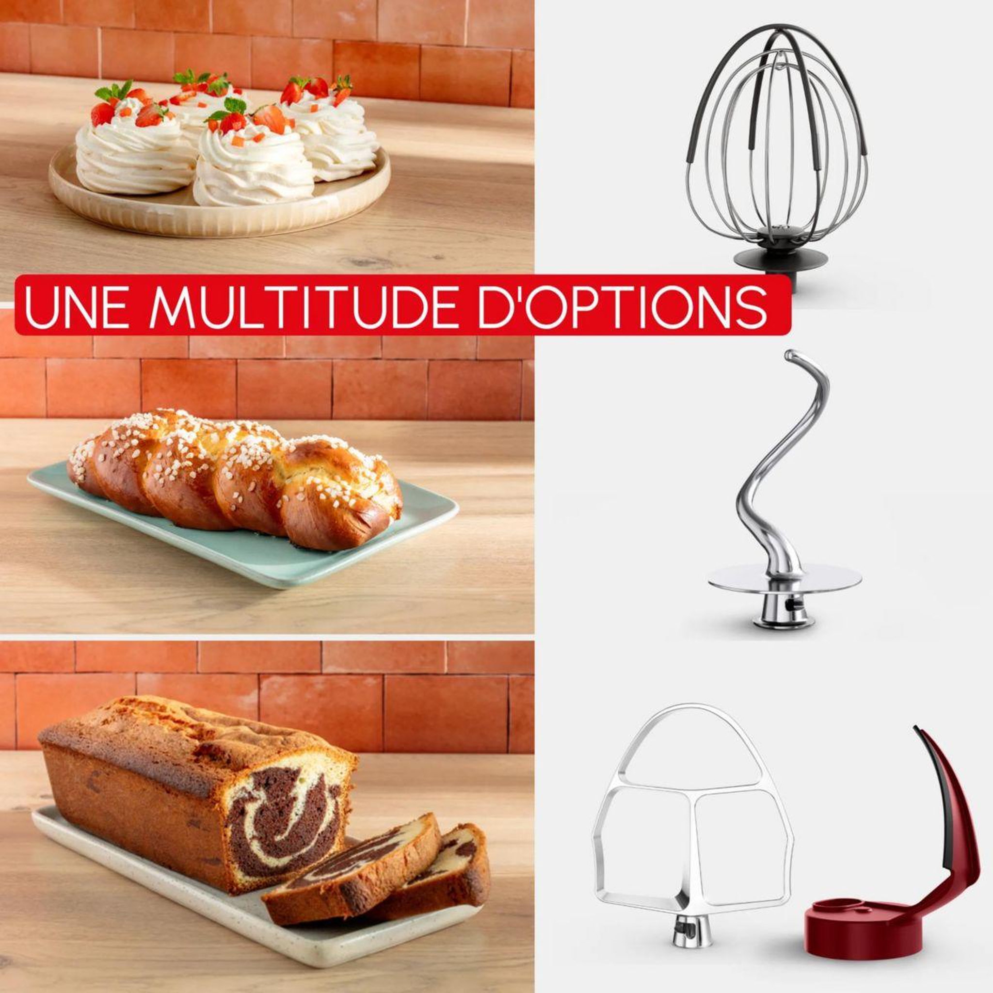 Voir la diapositive 3 : MOULINEX Robot pâtissier bake partner + & acc qa5458f1