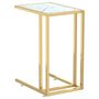 Voir la diapositive 2 : VIDAXL Table d'appoint ordinateur Marbre blanc 50x35x65cm Verre trempe
