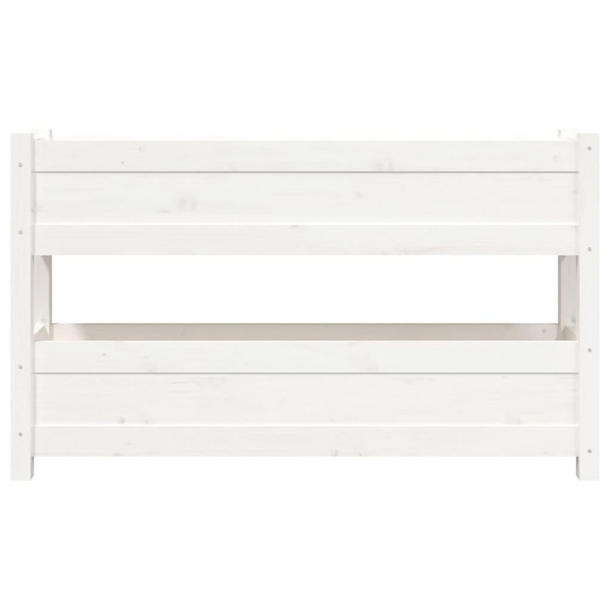 VIDAXL Jardiniere Blanc 112x25x66 cm Bois massif de pin