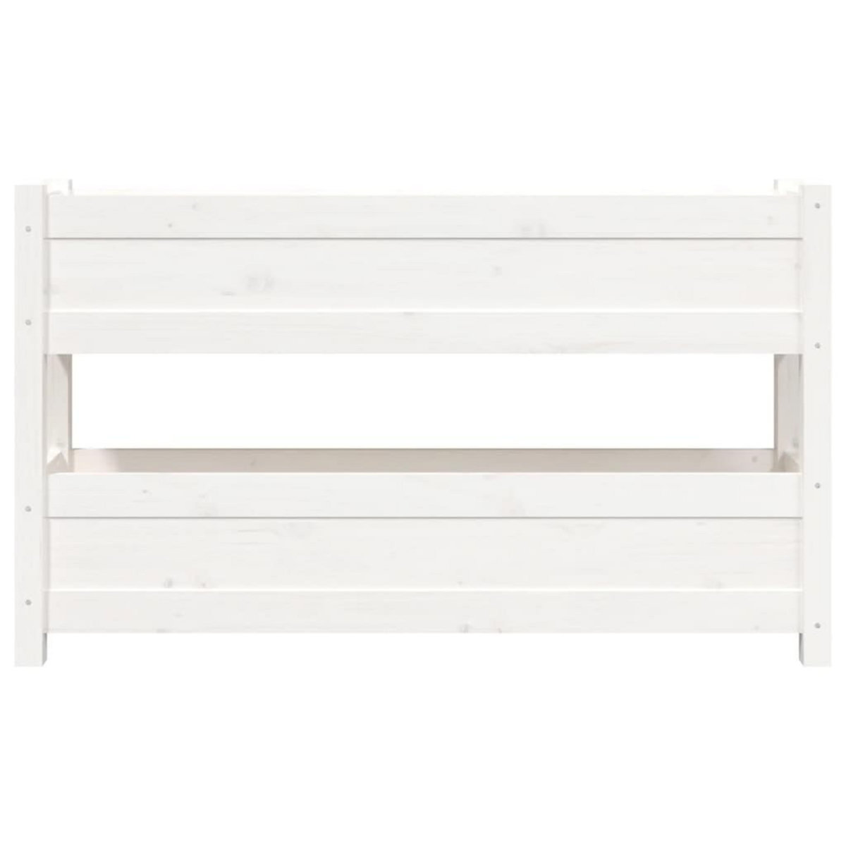 VIDAXL Jardiniere Blanc 112x25x66 cm Bois massif de pin