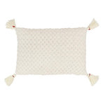 Paris Prix Coussin Déco à Franges  Crochet  40x60cm Blanc