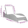 Voir la diapositive 6 : VIDAXL Chaise longue avec coussin beige 60x205x73 cm resine tressee