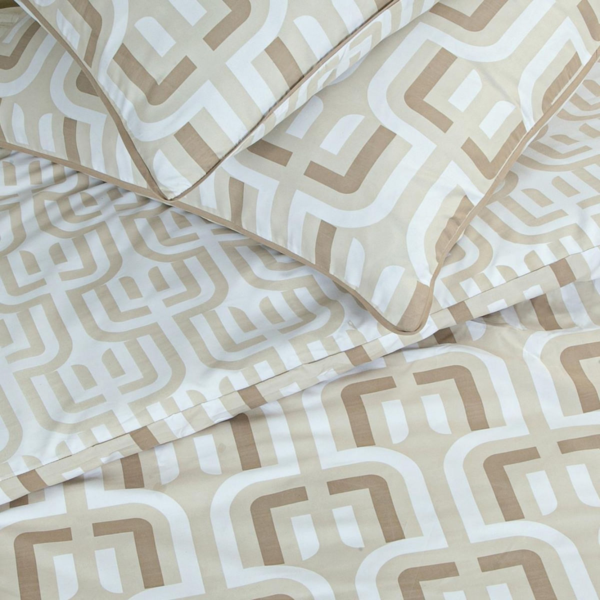 FUTURE HOME Parure de lit double rétro en microfibre lavée