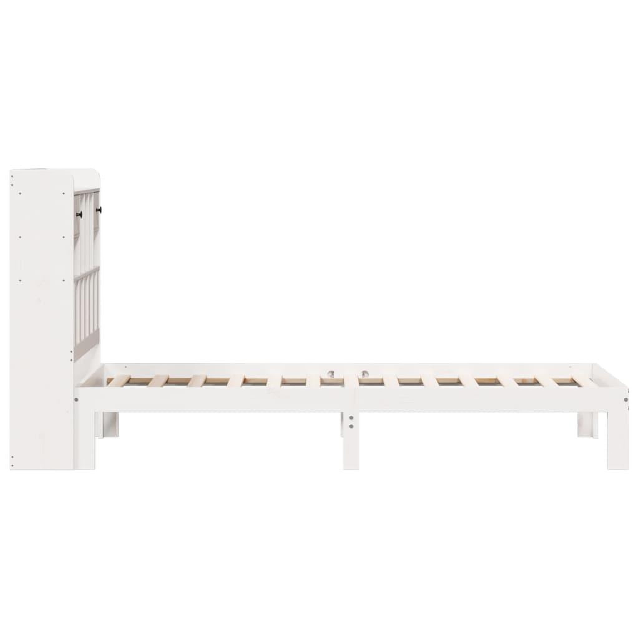 Voir la diapositive 5 : VIDAXL Lit bibliotheque sans matelas blanc 75x190cm bois de pin massif