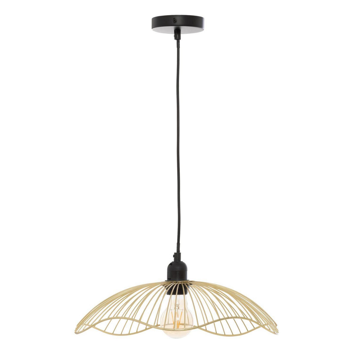 ATMOSPHERA Suspension filaire en métal GALT - Diam. 34 cm - Doré