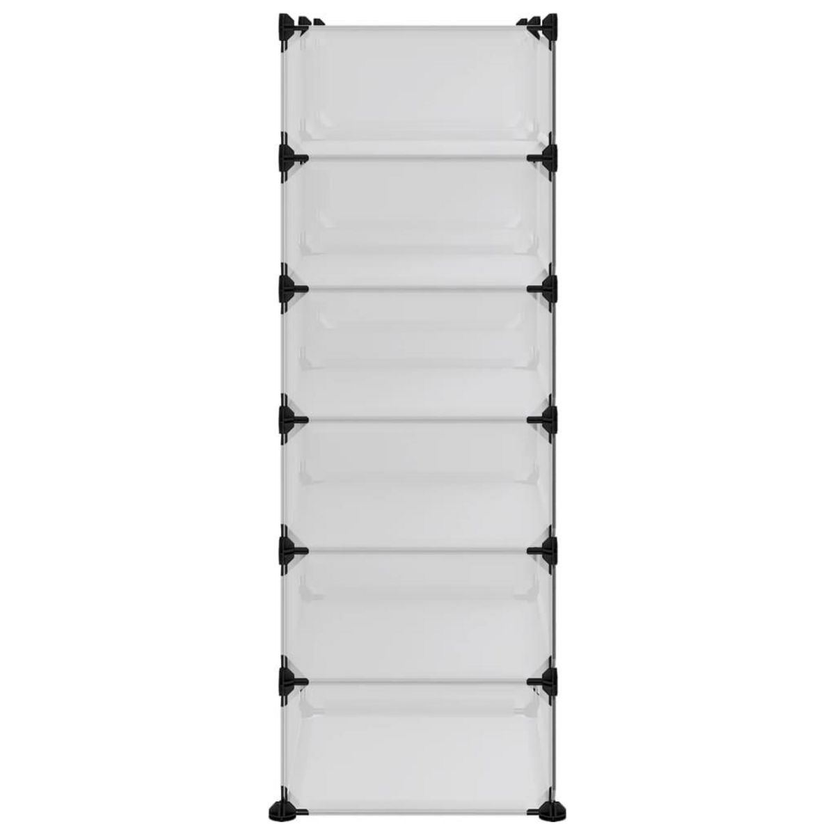 VIDAXL Etagere a chaussures Transparent 94,5x36,5x106 cm PP