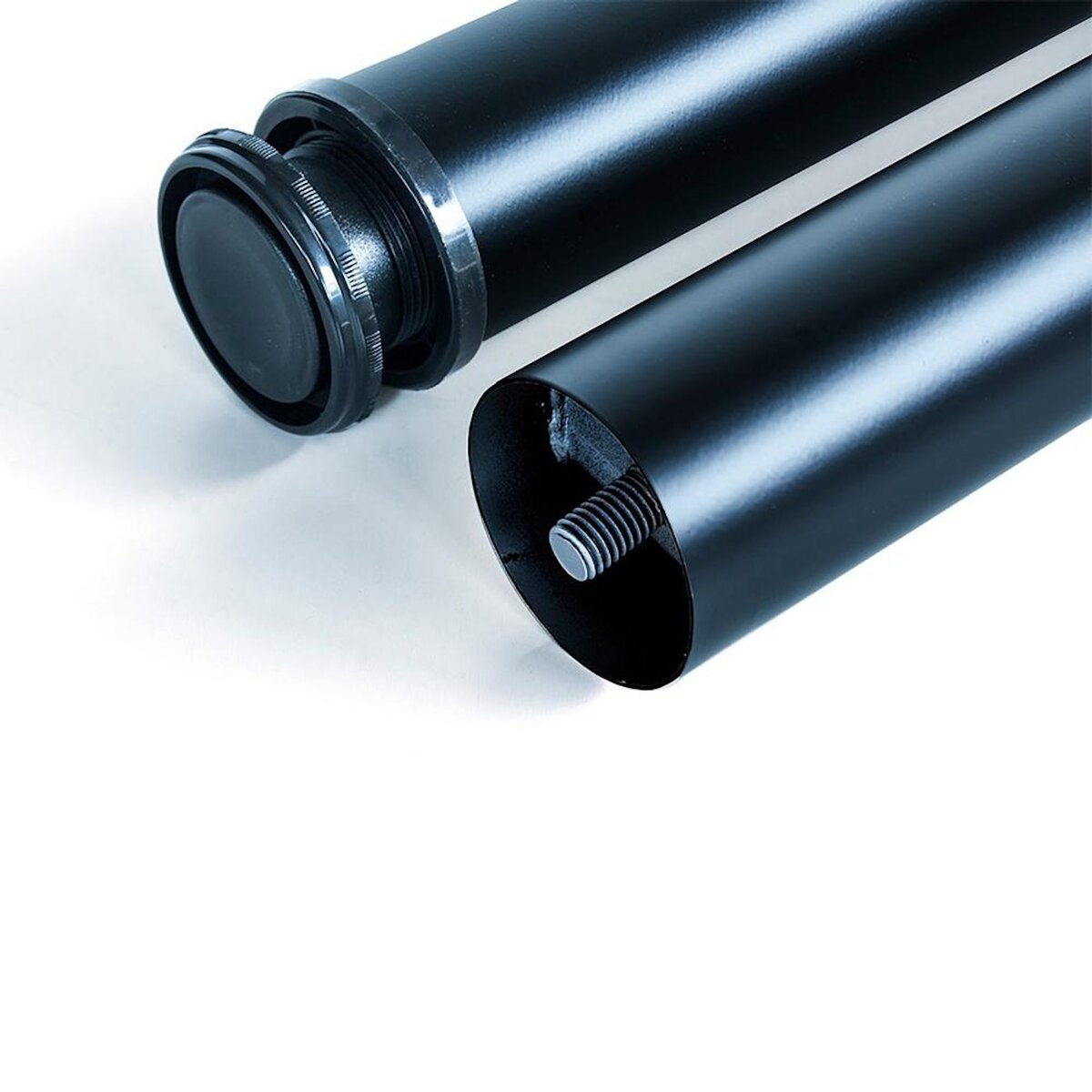 EMUCA SRL Lot de 4 pieds de table -  diamètre 60mm -  H 830mm -  Acier -  Peint en noir